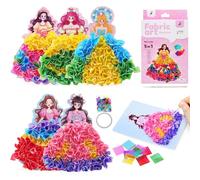 LEADSTAR Kits d'Arts de loisirs créatifs pour enfants, 5 d'habillage de princesse à faire soi-même, Cadeau Fille 6 7 8 9 10 12 Ans, Loisirs Créatifs Bricolage Enfant, Idee Jouet Fille Garcon 3-12 Ans