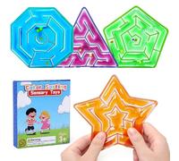 LEADSTAR Lot de 4 Jouets sensoriels de Labyrinthe, Jouet Sensoriel Anti Stress pour Enfants pour Enfants et Adolescents Jouet de Voyage pour Préscolaire Tout-Petits 3 4 5 Ans