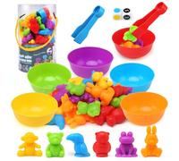 LEADSTAR Montessori Games 3 4 5 Years, Dinosaur Toy for Counting and Sorting Educational Game Fine Motor Skills Learning Colors Count Toy Child Gift Boy Girl 3-5 Years (48, Dinosaur)