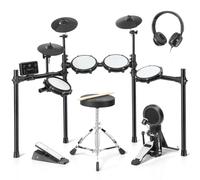 LEADZM Batterie Électronique pour Adulte, Kit de Batterie Numérique Professionnel avec Tabouret, Baguettes et Casque Inclus, 15 Sets de Batterie, 225 Sons, 30 Chansons, Interface USB-MIDI