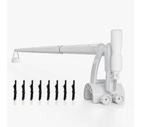 LEADZM Enrouleur de Bâche de Piscine Professionnel en Aluminium Premium,Système d'enroulage pour Bâche Solaire,1,5-4,8 m,Installation Fixe,Solide et Durable,avec Différents Types de Piscines,Blanc