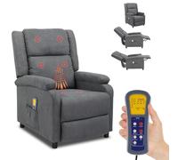 LEADZM Fauteuil Inclinable, Massage Électrique et Chauffage | Fauteuil Inclinable avec Dossier Basculant à Commande Humaine, Fauteuil TV pour Chambre à Coucher, Salon et Home Cinéma