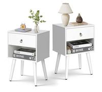 LEADZM Mesita de Noche Juego de 2, Mesas Bajas, mueble de Noche