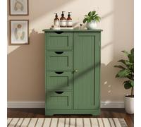 LEADZM Meuble Salle de Bain Rangement，avec étagères Réglables Vert Forêt