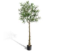 LEADZM Olivier Artificiel 150cm en Pot Fausse Plante Verte Décoration pour Chambre, Salon, Balcon, Cour Jardin (150cm)