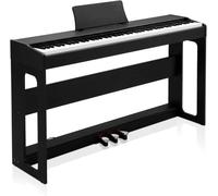 LEADZM Piano Numérique 88 Touches, Clavier Entièrement Lesté, Piano Électrique avec MIDI-USB, Bluetooth et Haut-Parleurs Stéréo, 128 Sonorités et Rythmes, Système à 3 Pédales (Noir, A-815)
