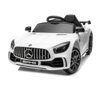 LEADZM Voiture électrique pour Enfants 12V Mercedes Benz AMG avec Télécommande 2.4G, Véhicule Electrique Enfant 2 Portes avec MP3 (Blanc)