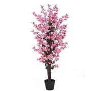 Leaf Arbre Artificiel en Fleurs Roses 120 cm