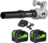 Leaf Blower Cordless,2 x 21V 6.0Ah Battery and Charger, with 680CFM 190MPH Electric Cordless Leaf Blower, 3-Variable Speed & Turbo Mode, Blowers for Lawn Care (5002 D) (Grey)