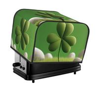Leaf Clover 4 tranches Toaster Cover - Imperméable à la poussière Oxford Tissu Protecteur avec Poche Latérale pour Petits Appareils de Cuisine