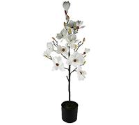 Leaf Design UK Arbre Artificiel en Fleurs de Magnolia Blanc 110 cm