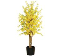 Leaf Design UK Arbre Artificiel réaliste en Bois, Jaune, 60 cm