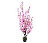 Leaf Design UK Fleurs artificielles Réalistes en Pot de Soie 120 cm Cerise Rose