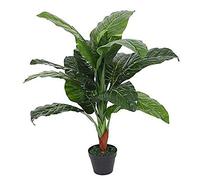 Leaf Design UK Plante d'oreille Artificielle en Plastique Noir 105 cm