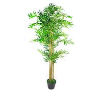 Leaf Design UK Plantes artificielles en bambou Marron naturel 150 cm