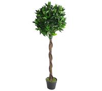 Leaf Feuille de Laurier Artificiel avec Tige en Plastique Noir 120 cm