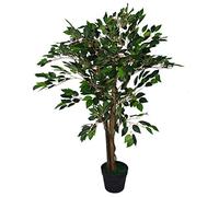 Leaf Ficus Plante Artificielle Vert 90 cm
