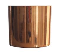 Leaf Leaf-7315 Pot de Fleurs en métal avec Finition cuivre brossé 20 x 18 cm