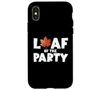 Leaf of The Party, Happy Fall Harvest Autumn Leaf, Jeu de Mots Coque pour iPhone X/XS