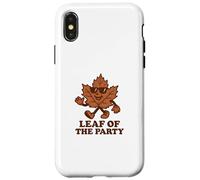 Leaf of The Party, Happy Fall Harvest Autumn Leaf, Jeu de Mots Coque pour iPhone X/XS