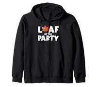 Leaf of The Party, Happy Fall Harvest Autumn Leaf, Jeu de Mots Sweat à Capuche