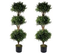Leaf Paires d'arbres topiaires artificiels