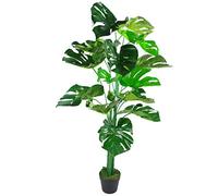 Leaf Plante Artificielle Monstera en Pot Noir 120 cm