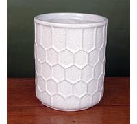 Leaf Pot de Fleurs d'intérieur en céramique, Miel Blanc, 16 cm