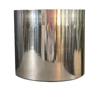 Leaf Pot de Fleurs en Métal avec Finition Argentée Brossée 20 x 18 cm