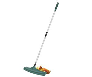 Leaf Rake | Long Handle Manual Adjustable Gardening Tool | Artificial Gras