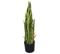 Leaf Sansevieria Plante Artificielle d'Intérieur Jaune Vert 55 cm