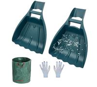 Leaf Scoops Hand Rakes, Lightweight Yard Cleaning Tools, Sturdy Ergonomic Grip Waste Scooper, 1 Pair, for Leaves, Debris, Lawn, Grass, Backyard, Garden, Outdoor Use