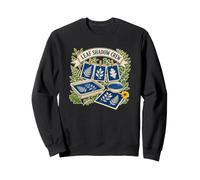 Leaf Shadow Crew Cyanotype Art Botanique Feuilles Sweatshirt