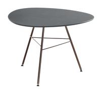 Leaf - Table d'appoint de jardin triangulaire H50 Top HPL waterproof