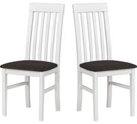 LeafDesign Chaise de cuisine 2er Set - Chaise hêtre massif - Chaise salle à manger 120 kg - Chaise salle à manger 2er Set - Chaise en bois - Chaise de table NILO 1 BLANC ARAGON 99
