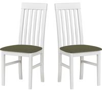 LeafDesign Chaise de cuisine 2er Set - Chaise hêtre massif - Chaise salle à manger 120 kg - Chaise salle à manger 2er Set - Chaise en bois - Chaise de table NILO 1 BLANC ARAGON 39