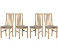 LeafDesign Chaise de salle à manger en bois - Chaise en hêtre massif - Chaise de salle à manger - Chaise en bois - Chaise de table - Chaise de cuisine - Chaise ONTIKA 1 (lot de 4)