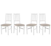 LeafDesign Lot de 4 chaises de cuisine - Chaise en hêtre massif - Chaise de salle à manger 120 kg - Lot de 4 chaises de salle à manger - Chaise en bois - Chaises pour table à manger - Chaises de salle