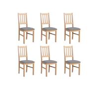 LeafDesign Lot de 6 chaises de cuisine - Chaise en hêtre massif - Chaise de salle à manger 120 kg - Lot de 6 chaises de salle à manger - Chaise en bois - Chaises de table à manger - Chaises de salle à