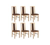 LeafDesign Lot de 6 chaises de salle à manger, 120 kg, en bois de hêtre massif, chaises de salle à manger, cuisine