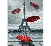 leafgame Puzzle Adultes 1000 Pièces en Bois Parapluie Tour Eiffel Paris Jeu De Puzzle Coloré Formation Attention Patience Jouets Logique Mémoire Défi