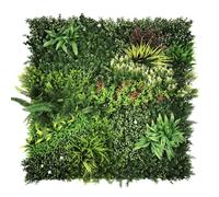 Tapis / mur végétal / jardin vertical LEAFLUXE 3D 100 x 100 cm vert hjh LIVING Vert G
