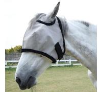 LEAFOREST Masque anti-mouches pour cheval - Protection UV - Maille fine | Masques de cheval confortables avec rembourrage en polaire réglable et respirant pour ânes, gris équin