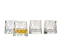 Leafy Lot de 4 verres à whisky avec base lourde 290 ml