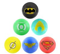League Logo Balls - 6pc Set of Bright 5 pouces Vinyl Balls - Inculdes Logos pour Superman Batman Wonder Woman The Flash Green Lantern et Aquaman