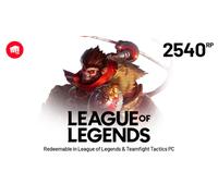 League of Legends 20 EUR - 2540 Riot Points