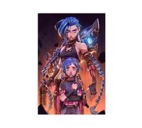 League of Legends - La Bataille des Villes Jumelles Arcane Jinx - Impression sur toile pour chambre à coucher, bureau, chambre, cadeau sans cadre, 60 x 90 cm