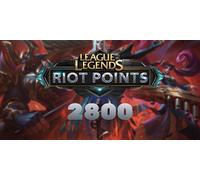 League of Legends Riot Points Riot 2800 RP Key