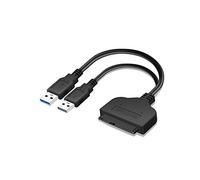 LEAGY Adaptateur-Pont à Câble USB 3,0/SATA III 6,3 cm Avec Prise en Charge du Protocole de Transfert de Données Haute Vitesse UASP, Convertisseur SATA Vers USB 3.0 Pour Disque dur SSD