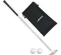 LEAGY - Putter pour gaucher ou droitier en 4 Parties - Alliage de Zinc Blanc - avec 2 balles Blanches et Un Sac Noir